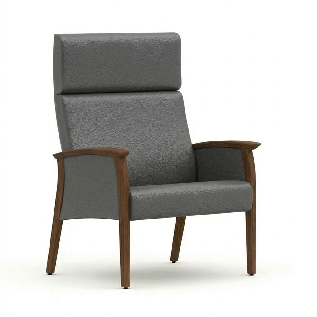 Bariatric chair close arm cool grey