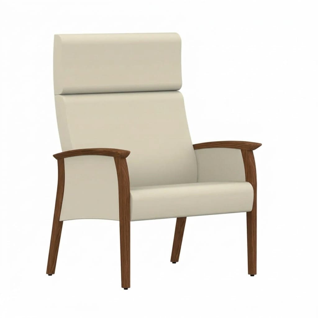 Bariatric chair close arm white