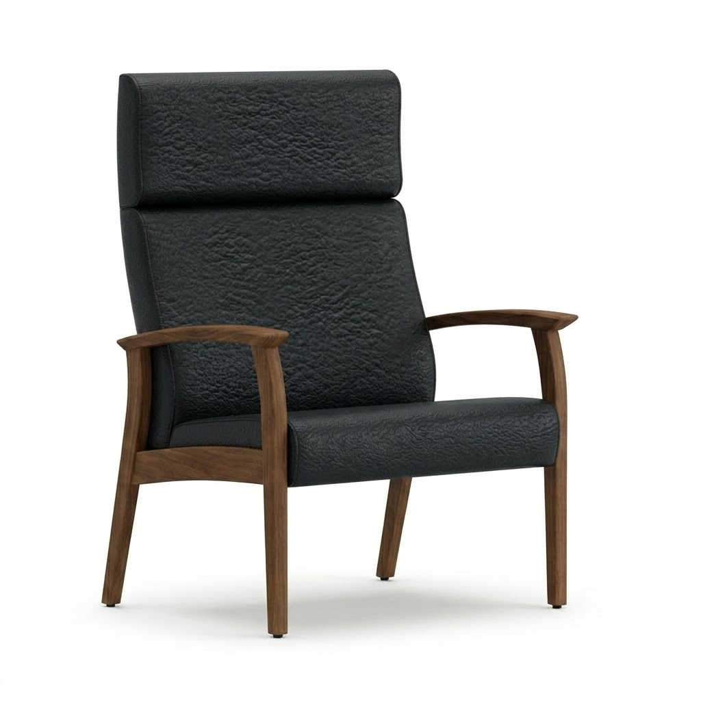 Bariatric chair open arm black
