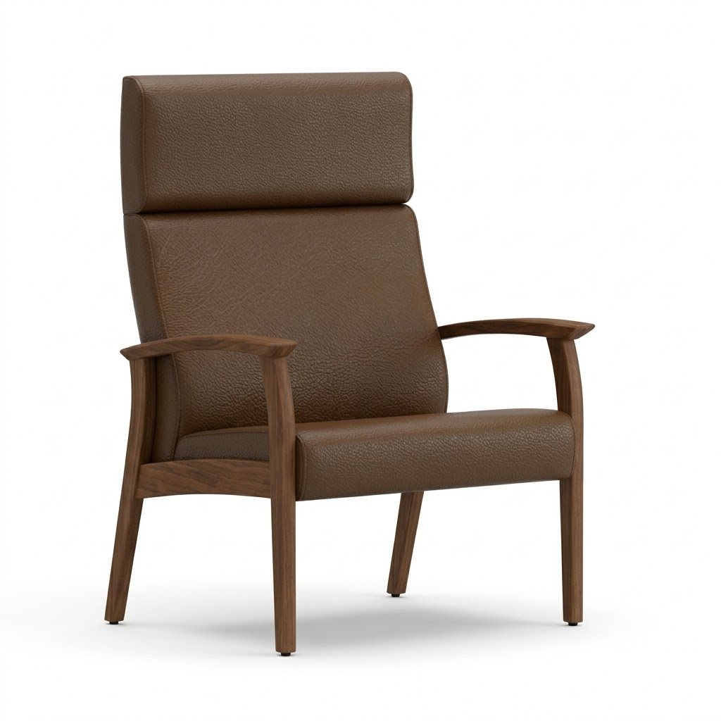Bariatric chair open arm chocolate 1
