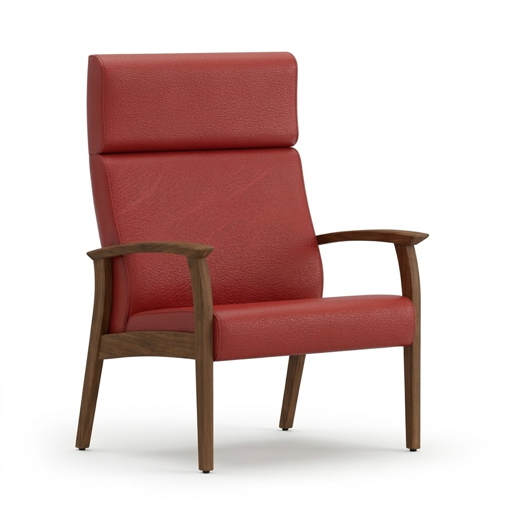 Bariatric chair open arm red barn 1