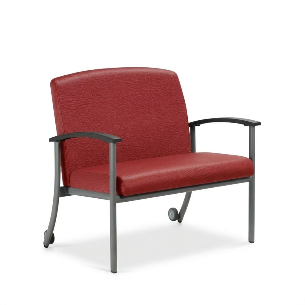 Chair with wheels low back red barn