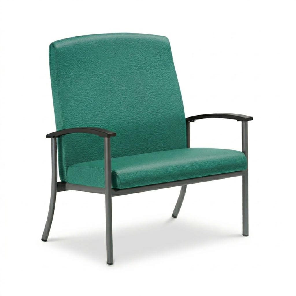 Extra wide chair high back green