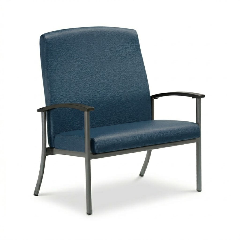Extra wide chair high back navy