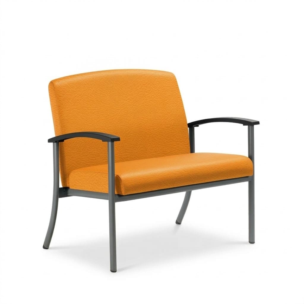 Extra wide chair low back orange