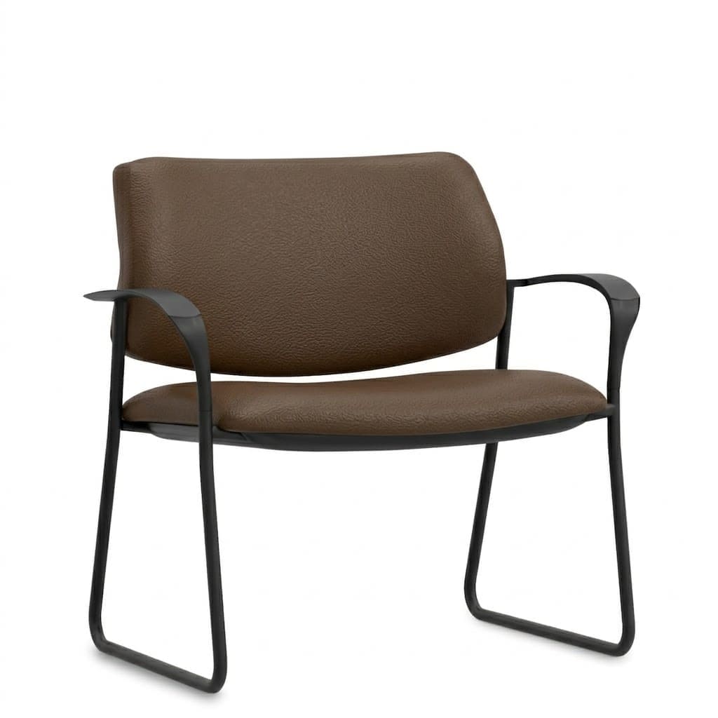 Reception chairs sled base legs chocolate