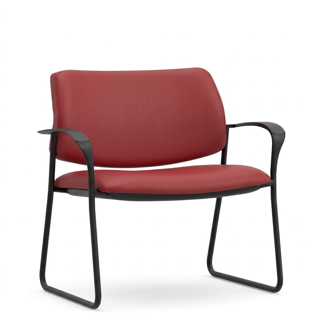 Reception chairs sled base legs red barn