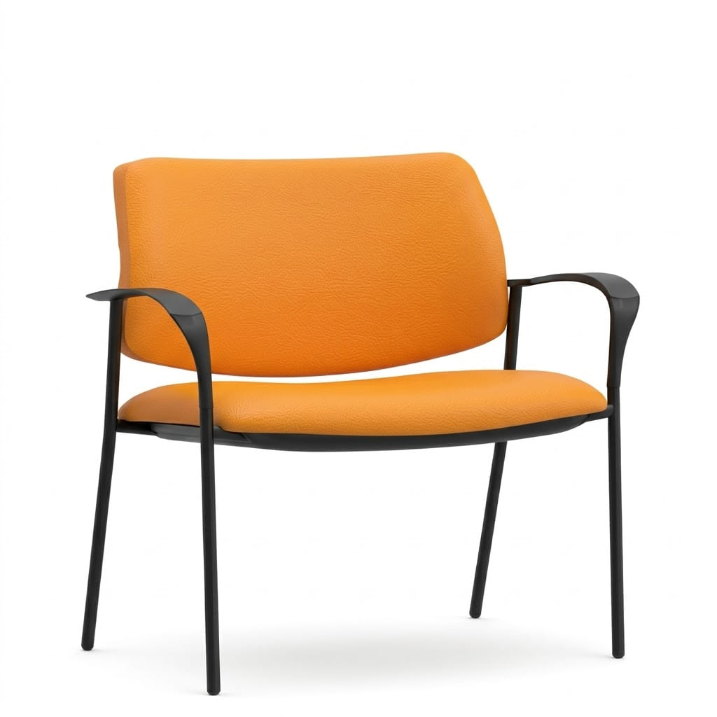 Reception chairs standard legs orange