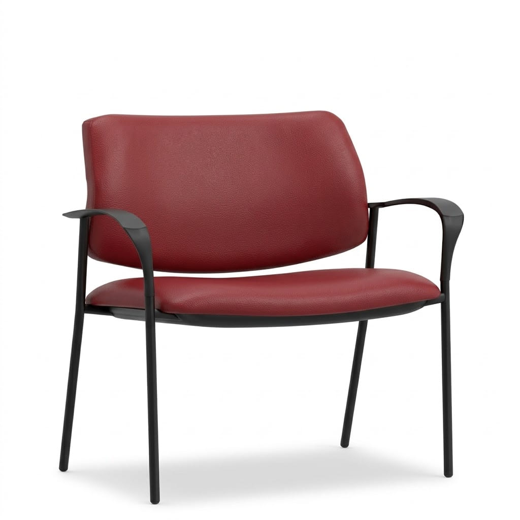 Reception chairs standard legs red barn