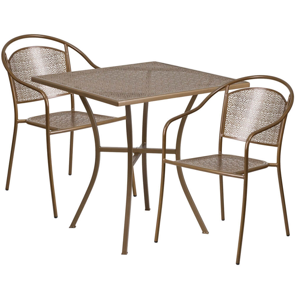 Bistro table set CUB CO 28SQ 03CHR2 GD GG FLA Bistro table set CUB CO 28SQ 03CHR2 GD GG FLA