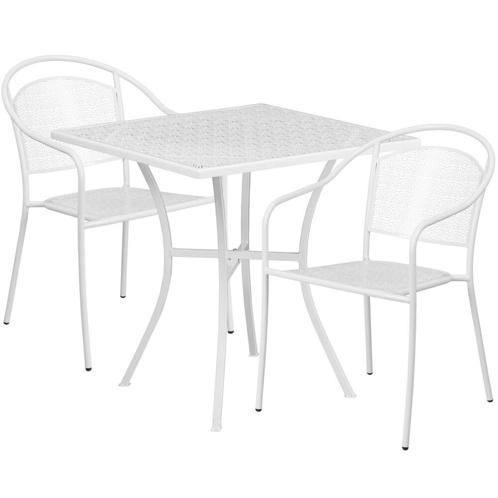 Bistro table set CUB CO 28SQ 03CHR2 WH GG FLA Bistro table set CUB CO 28SQ 03CHR2 WH GG FLA