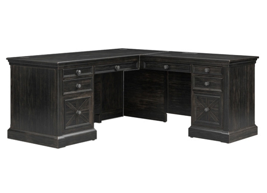Classic furniture double pedestal L desk Classic furniture double pedestal L desk