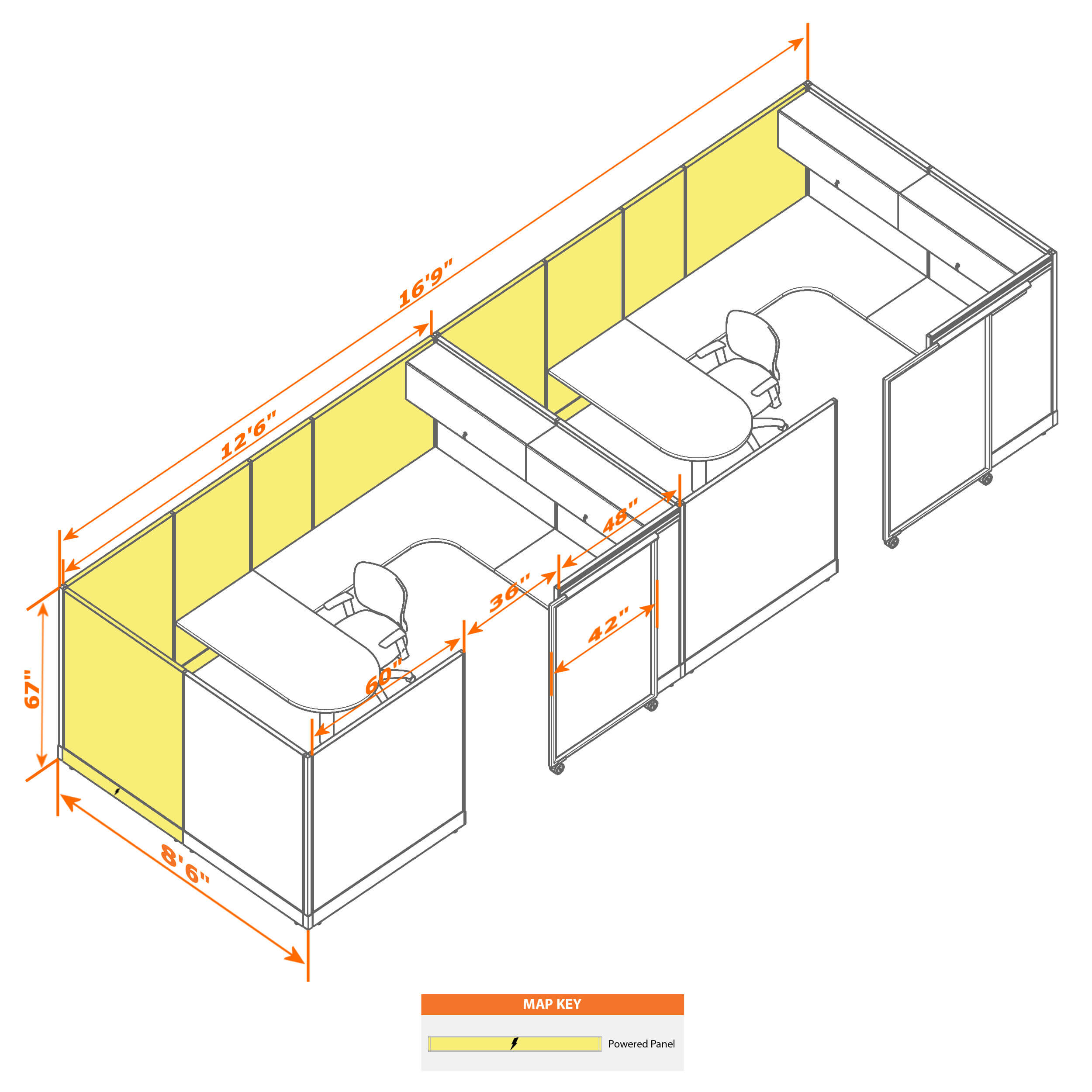 Cubicle with door 812 2i Cubicle with door 812 2i