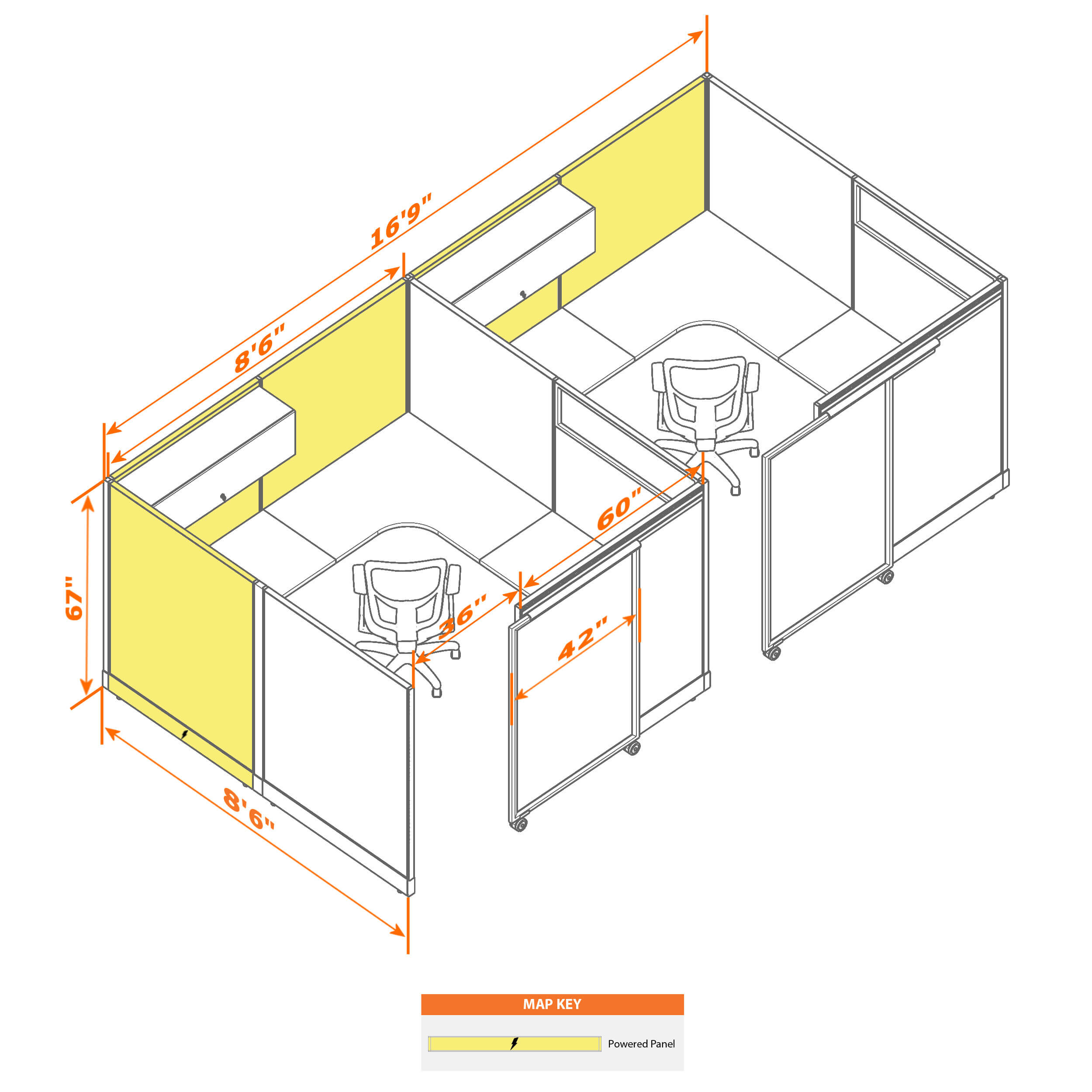 Cubicle with door 88 2i 1 Cubicle with door 88 2i 1