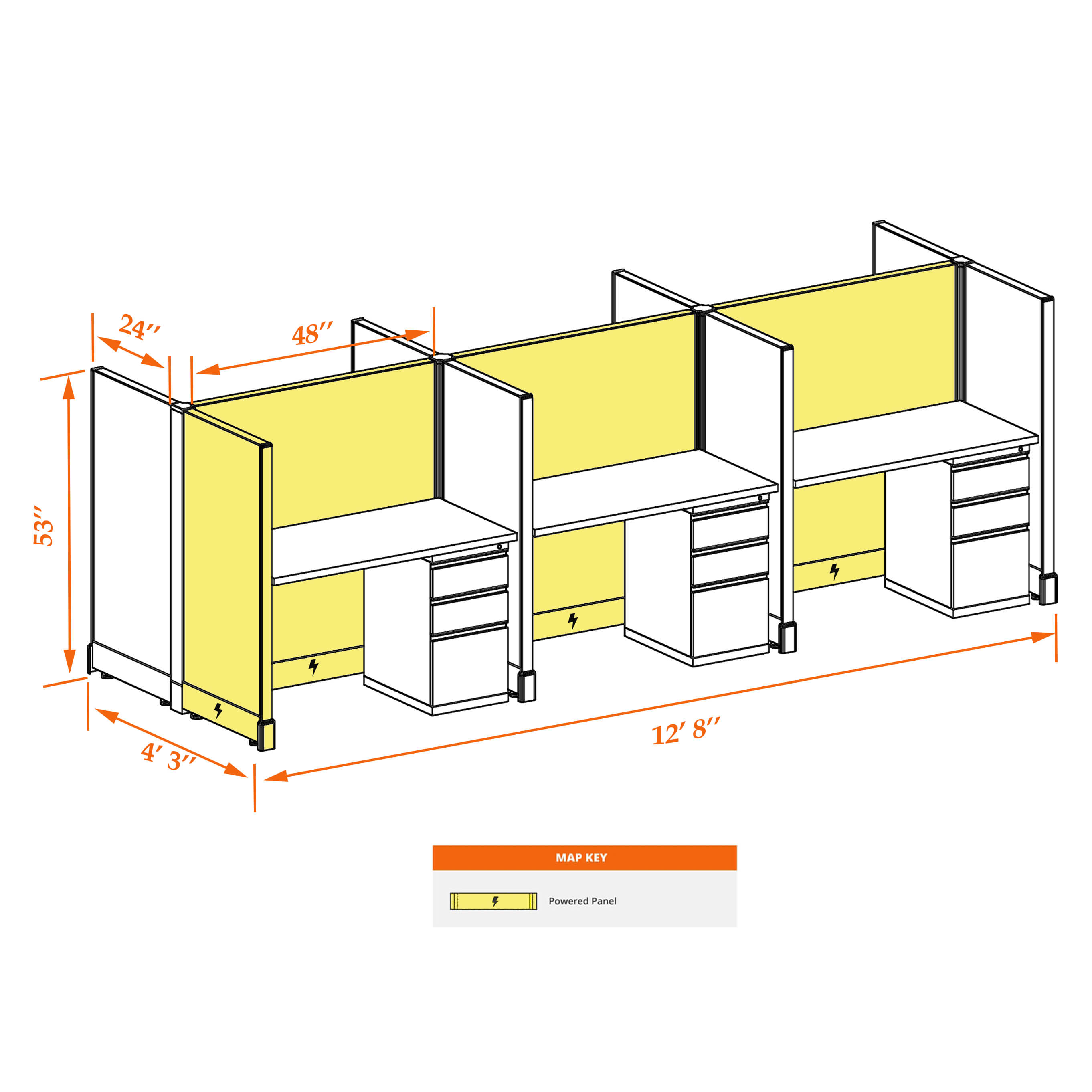 Hot desk CUB 6 53 P 24 WHT WH PSO Hot desk CUB 6 53 P 24 WHT WH PSO