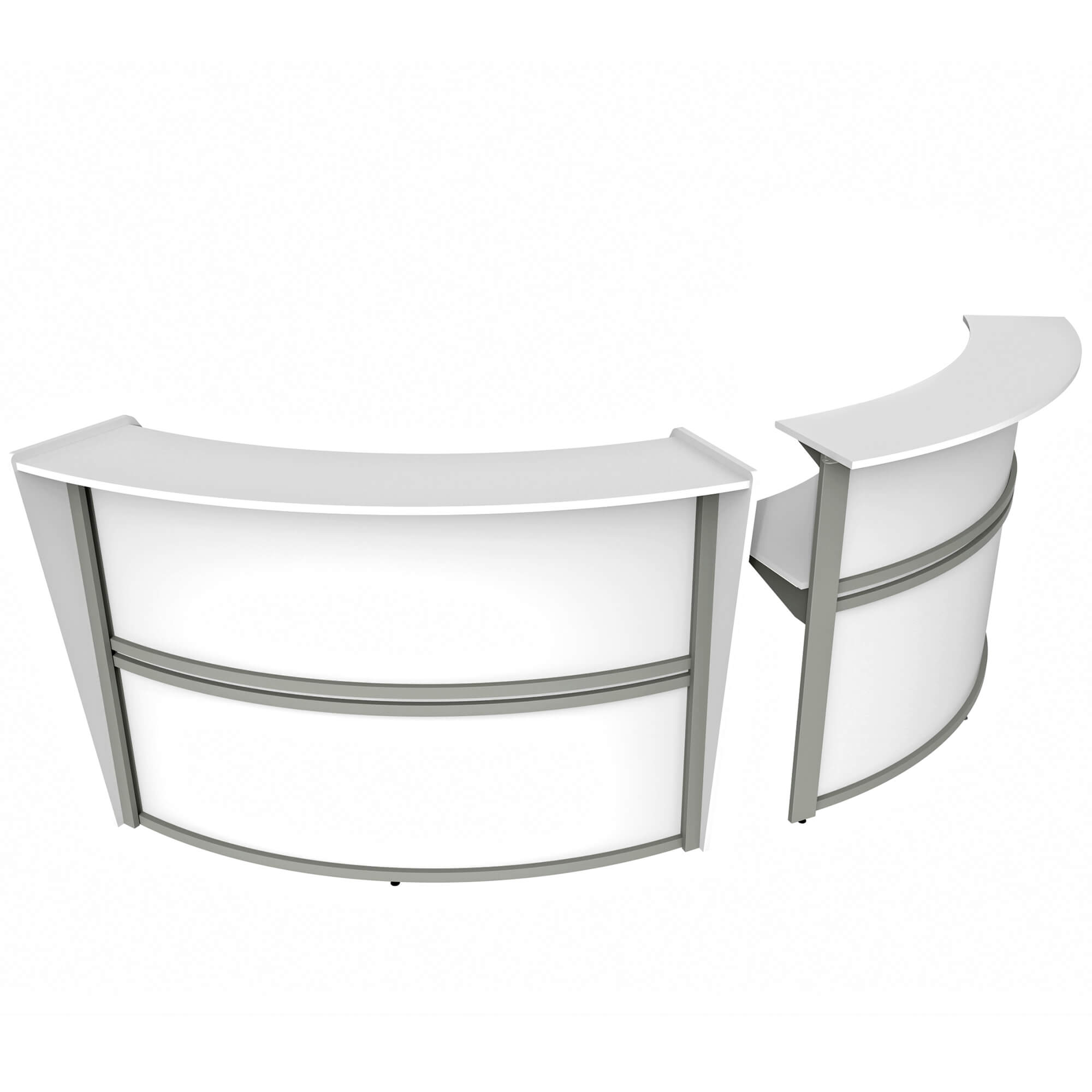 Li1 elegant modern reception desk assembly view 1 Li1 elegant modern reception desk assembly view 1