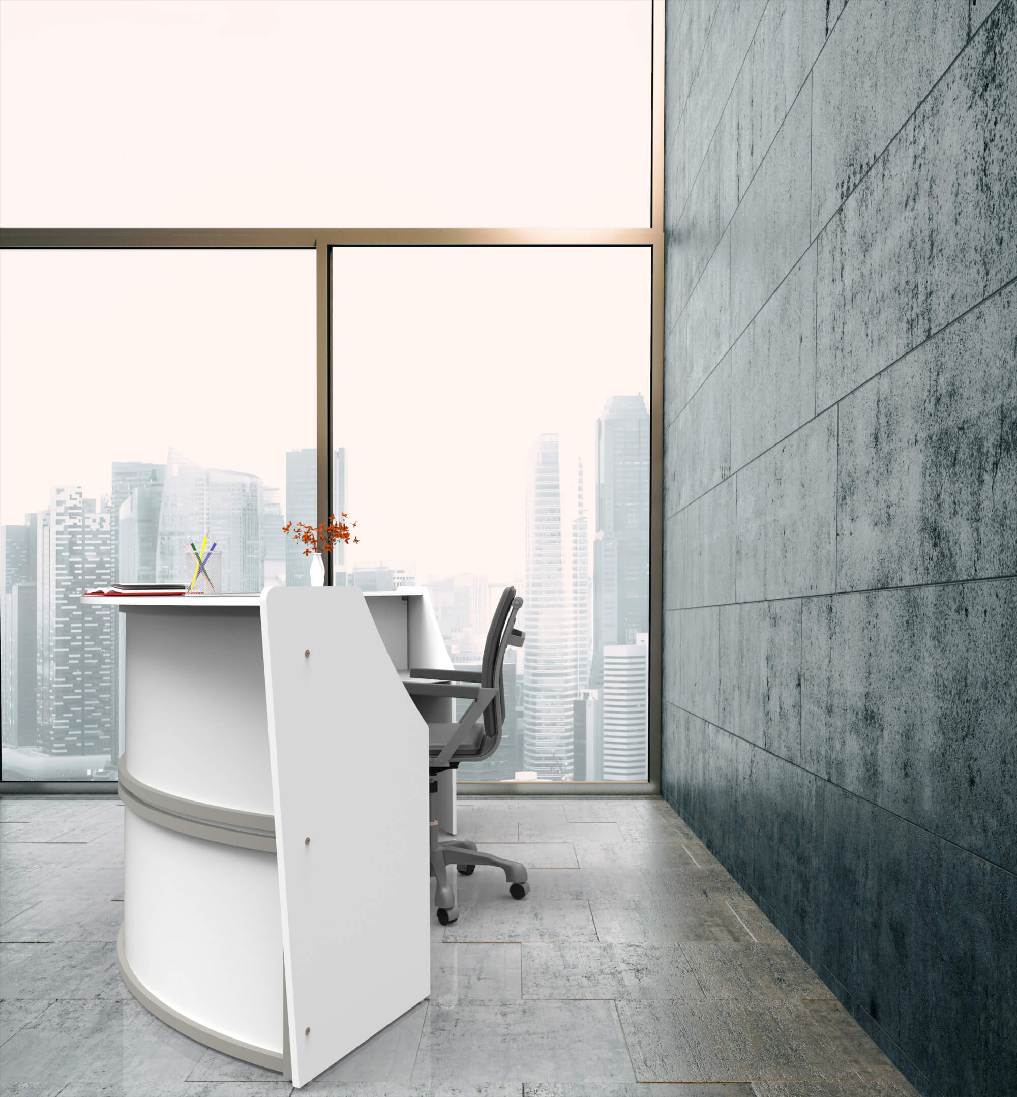 Li1 elegant modern reception desk environment view 1 Li1 elegant modern reception desk environment view 1