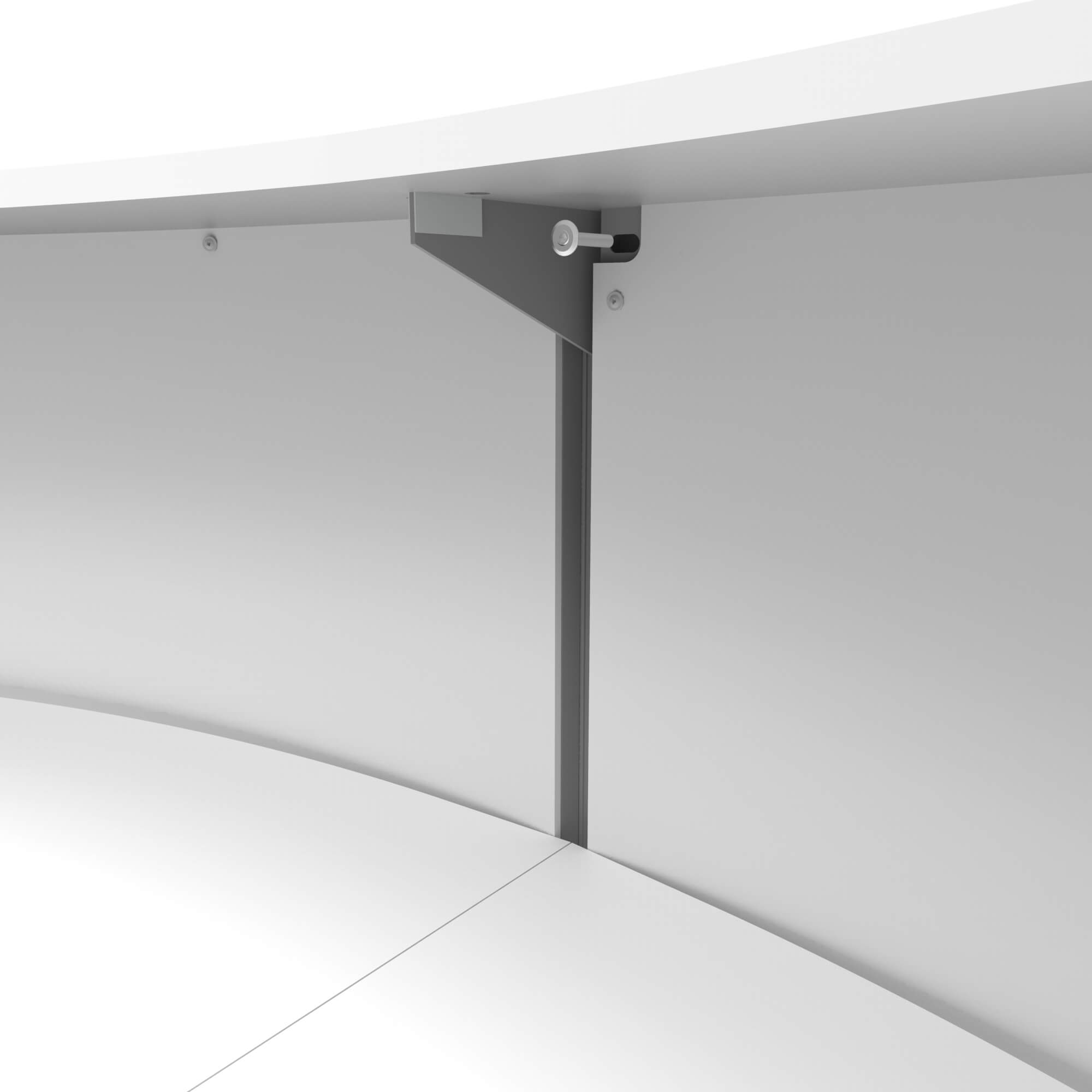 Li1 elegant modern reception desk inside assembly view 1 Li1 elegant modern reception desk inside assembly view 1