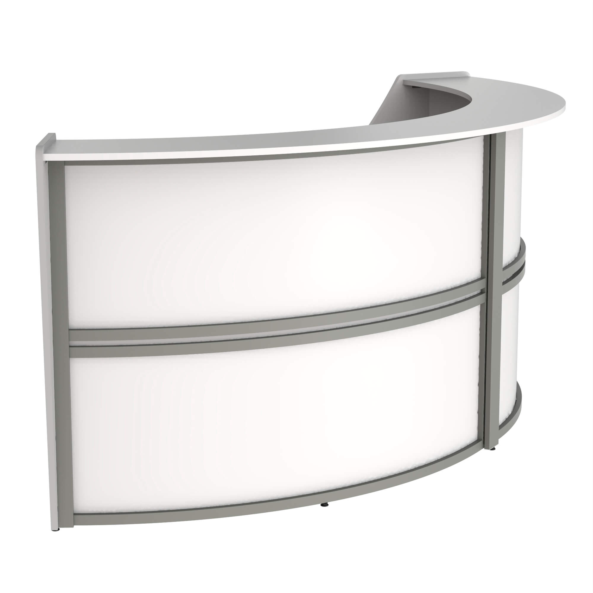 Li1 elegant modern reception desk side view 1 Li1 elegant modern reception desk side view 1