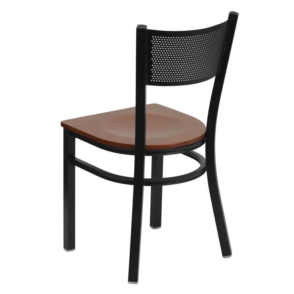 Metal chairs back view Metal chairs back view