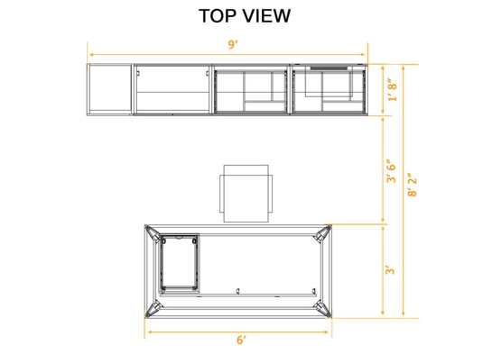 Private office furniture top view dimensions Private office furniture top view dimensions