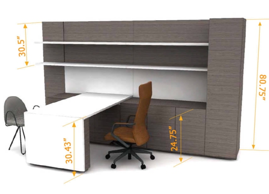 Private office suite 3d dimensions