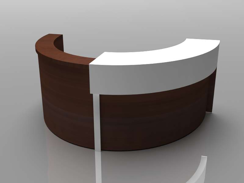 Round reception desk CUB SPH C05 LOG whisky Round reception desk CUB SPH C05 LOG whisky