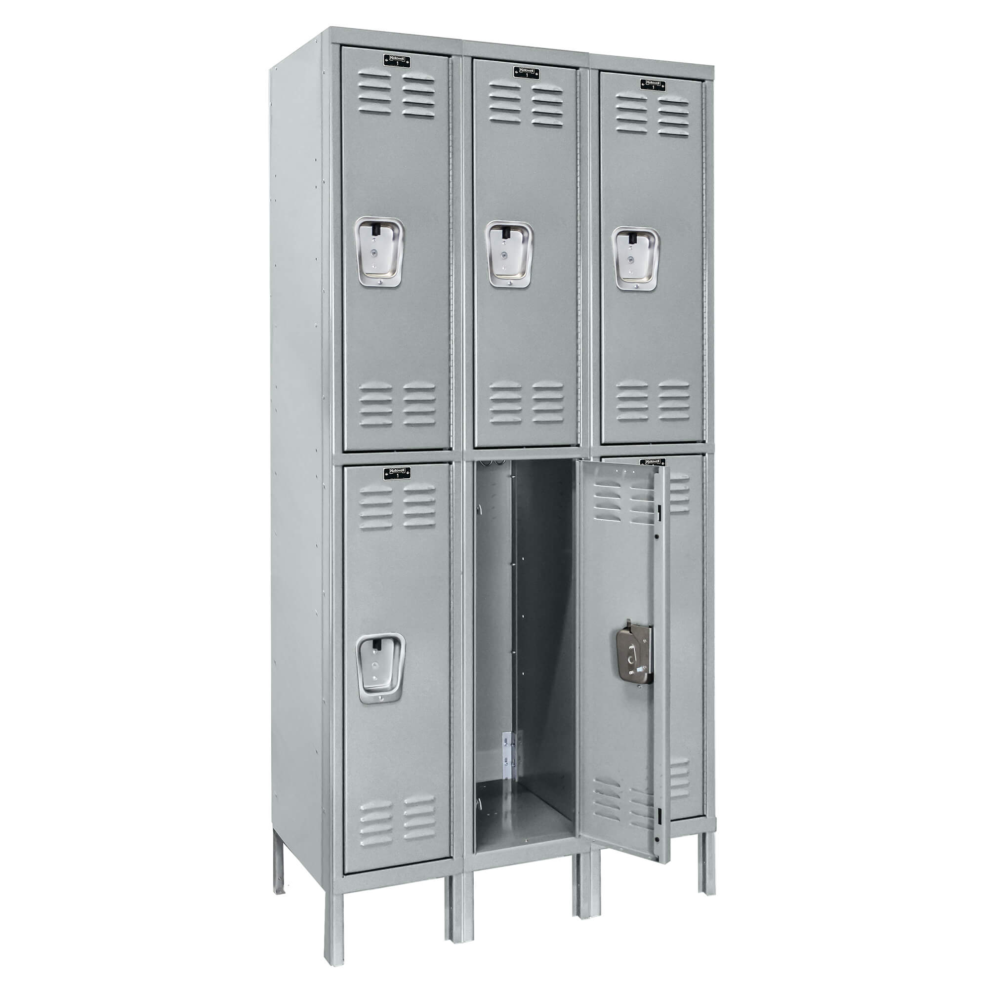 Locker room lockers opened door Locker room lockers opened door