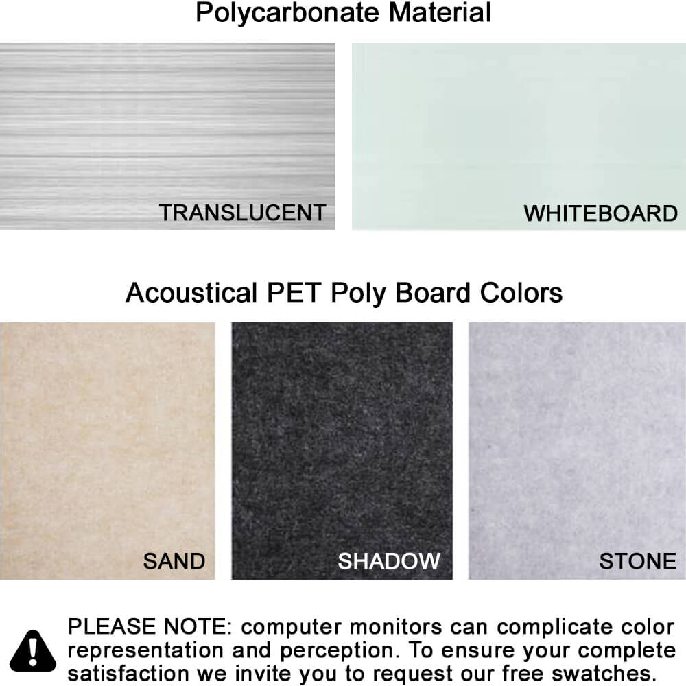 Sliding cubicle door universal finishes