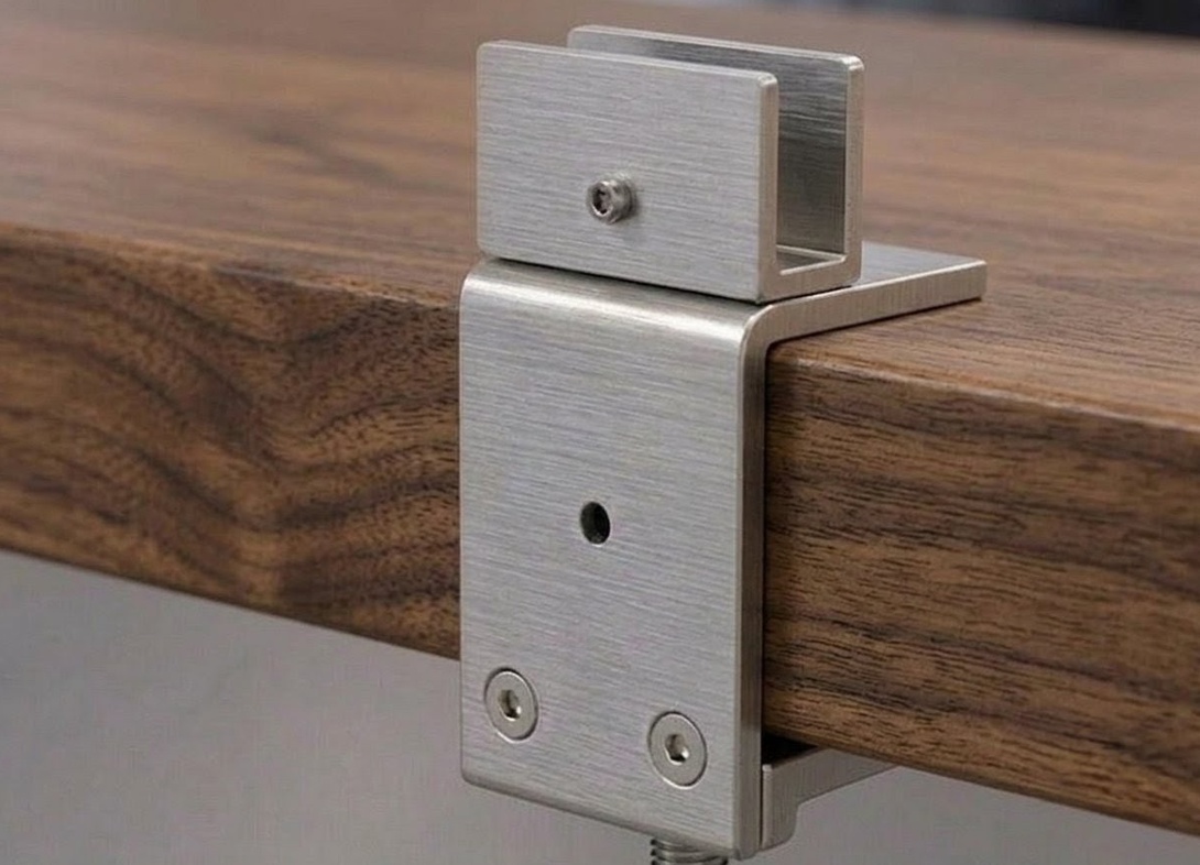 U channel brackets for desk mounted screen PW24H