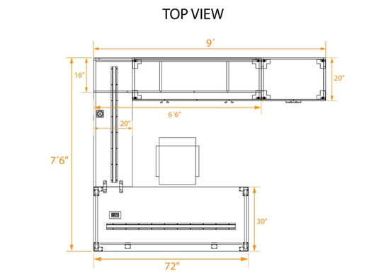U shape individual office front view dimensions U shape individual office front view dimensions