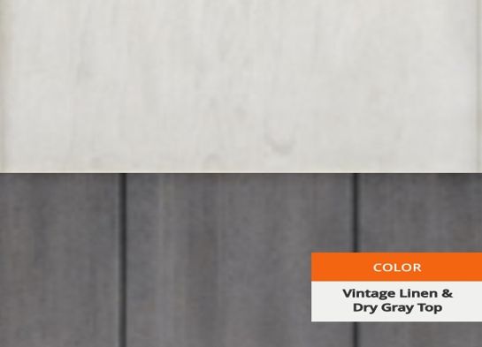 Vintage linen with dry gray top finishing
